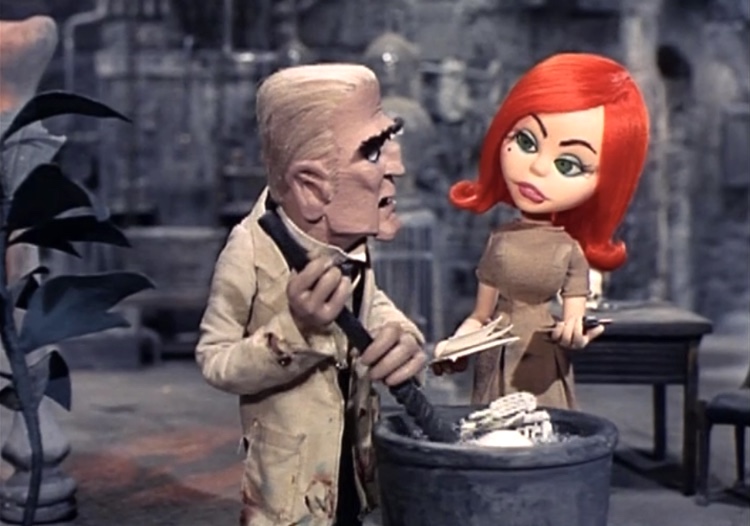 Baron Doctor Boris von Frankenstein with Francesa in Mad Monster Party