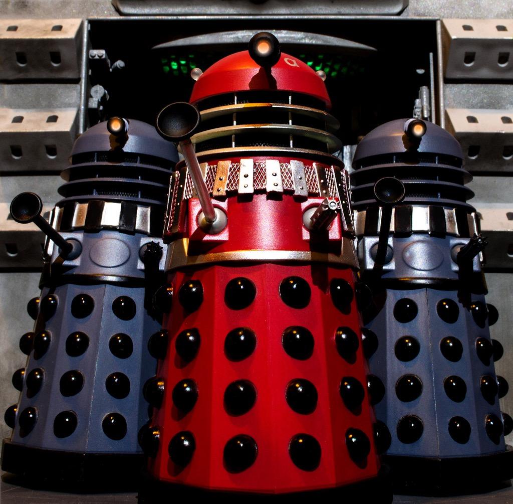 The Daleks - the murderous, war mongering villains in Dr Who and the Daleks