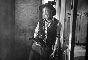 Lee Marvin as the bully Liberty Valance - selfish, self-centered, reckless, and deadly